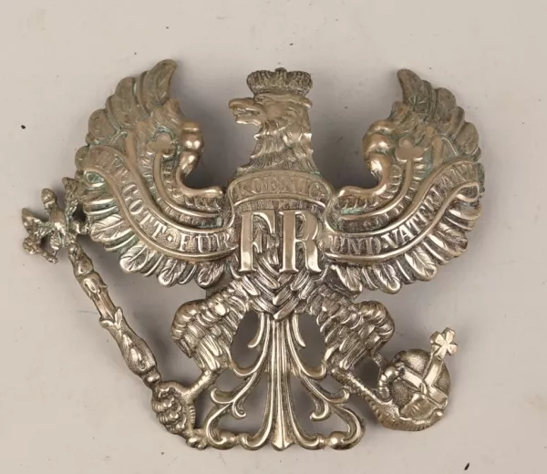 Prussian Silver Enlisted Shako or Tschapka Plate Visuel 1 principal